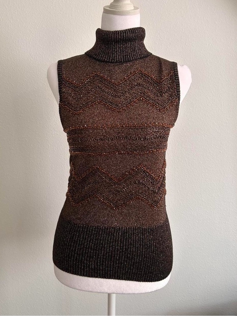 brown y2k turtleneck